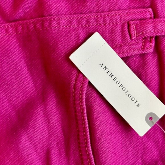 Anthropologie Pink Pilcro Slouchy Frayed Denim Shorts Size 27 New With T… - Picture 9 of 12